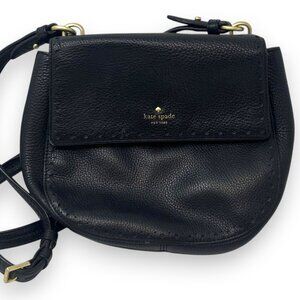 Kate Spade James Street Shaylee Black Leather Flap Crossbody Bag